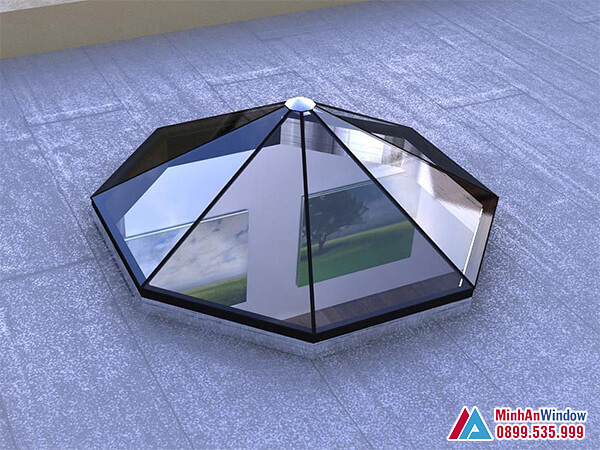 Mái kính giếng trời đẹp khung nhôm cao cấp - minh an window đã thi công Mái kính giếng trời đẹp khung nhôm cao cấp - Minh An Window đã thi công