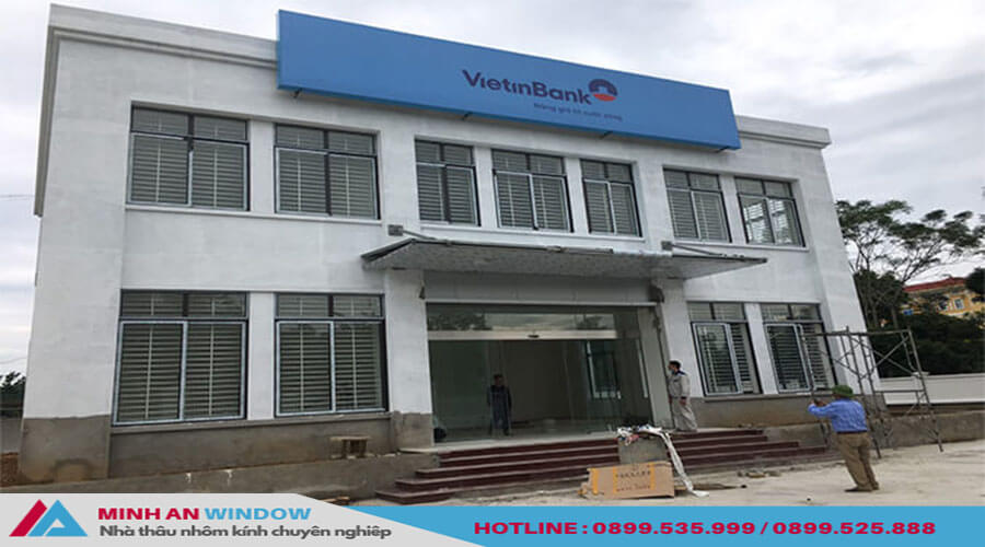 Dự án lắp đặt Cửa kính tự động cho tòa nhà Viettinbank Phú Thọ - Minh An Window đã thi công