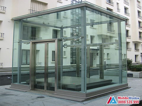 Thang máy kính cho các trung tâm thương mại ngầm - Minh An Window đã thi công