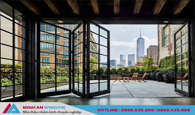 Mẫu Vách kính lùa xếp đẹp và cao cấp nhất năm 2021 - Minh An Window đã thi công và lắp đặt