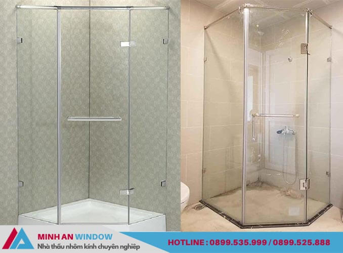 Minh An Window lắp đặt mẫu cabin phòng tắm 135 độ tại quận Hoàn Kiếm - Hà Nội