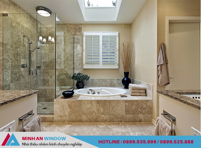  Minh An Window thiết kế và lắp đặt mẫu cabin phòng tắm 180 độ cao cấp tại quận Đống Đa - Hà Nội