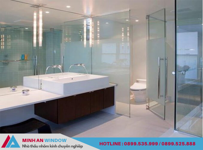  Minh An Window thiết kế và lắp đặt mẫu cabin phòng tắm 180 độ cao cấp tại quận Ba Đình - Hà Nội
