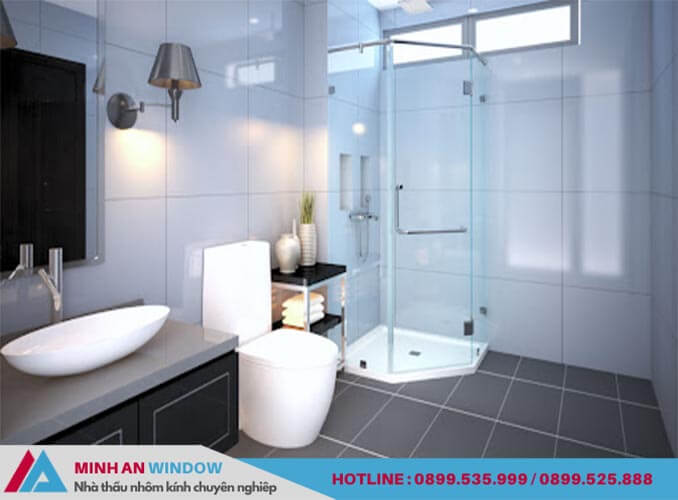  Minh An Window thiết kế và lắp đặt cabin phòng tắm 180 độ tại huyện Gia Lâm - Hà Nội