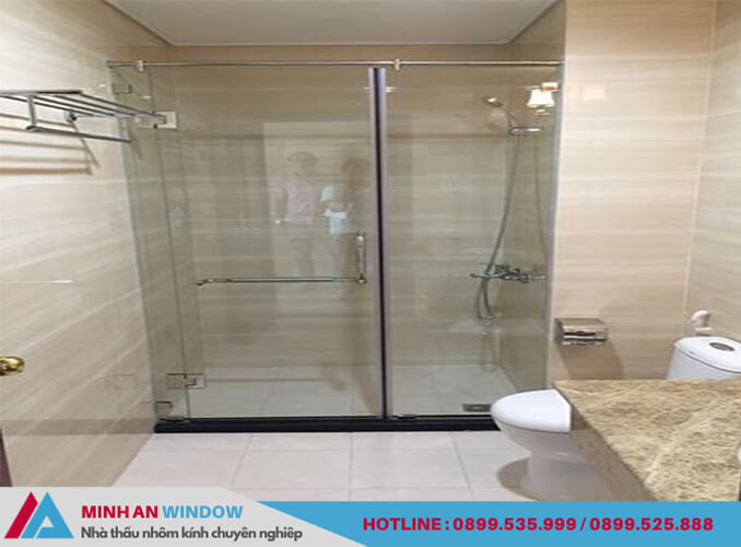  Minh An Window thiết kế và lắp đặt mẫu cabin phòng tắm 180 độ cho khách hàng tại KĐT Dương Nội - Hà Nội