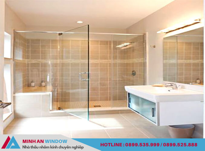  Minh An Window thiết kế và lắp đặt mẫu cabin phòng tắm 180 độ cho khách hàng tại quận Thanh Xuân - Hà Nội