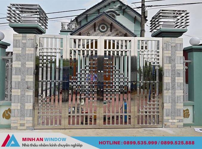 Minh An Window lắp đặt cửa cổng inox tại phường Trần Phú - Bắc Giang