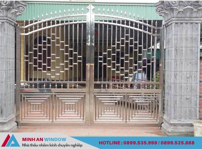 Minh An Window lắp đặt cửa cổng inox tại xã Song Mai - Bắc Giang