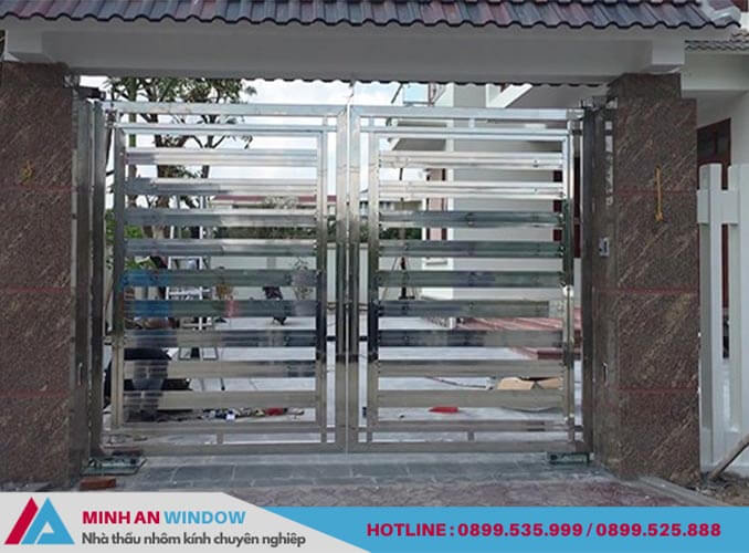 Minh An Window lắp đặt cửa cổng inox tại xã Tân Mỹ - Bắc Giang
