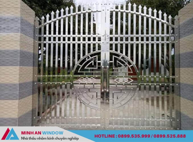 Minh An Window lắp đặt cửa cổng inox tại huyện Yên Dũng - Bắc Giang