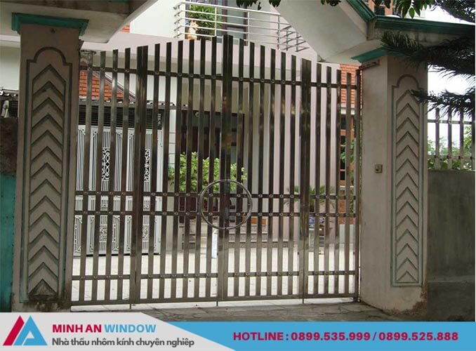 Minh An Window lắp đặt cửa cổng inox cho nhà ở hiện đại tại Thành Phố Bắc Giang