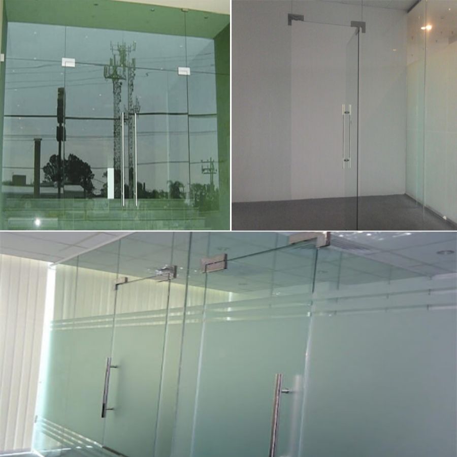 Cửa kính thuỷ lực 2 cánh