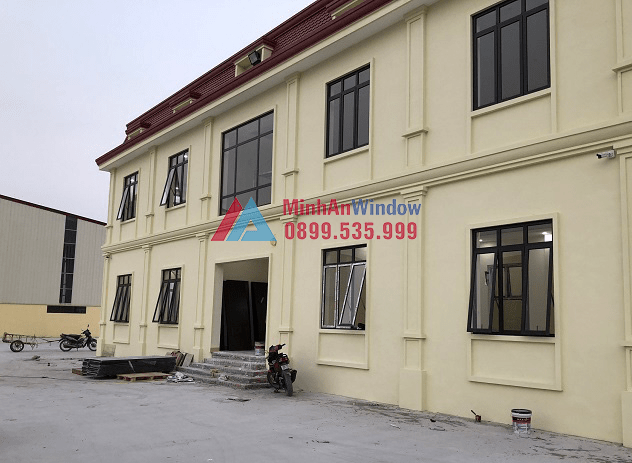 Mẫu cửa sổ nhôm kính Minh An lắp đặt tại KCN Sóc Sơn