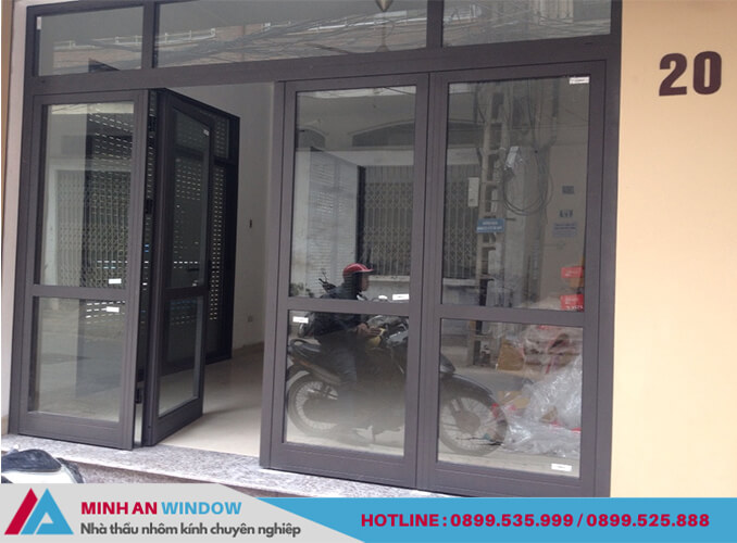 Mẫu cửa nhôm cầu cách nhiệt - Minh An Window lắp đặt tại Long Biên (Hà Nội)