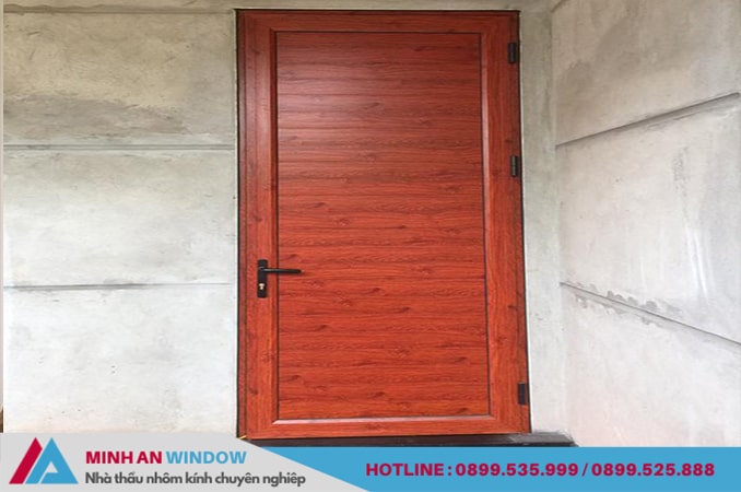 Cửa nhôm kính giả vân gỗ 2 cánh đẹp, màu gỗ tự nhiên 1 cánh Cửa nhôm kính giả vân gỗ 2 cánh đẹp, màu gỗ tự nhiên 1 cánh