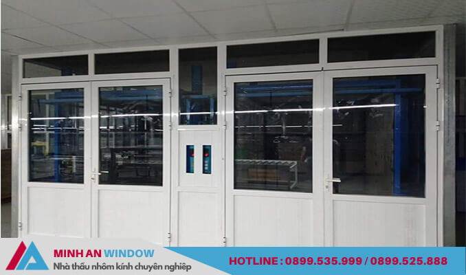 Mẫu cửa nhôm kính phòng sạch- Minh An Window lắp đặt tại KCN Vân Du