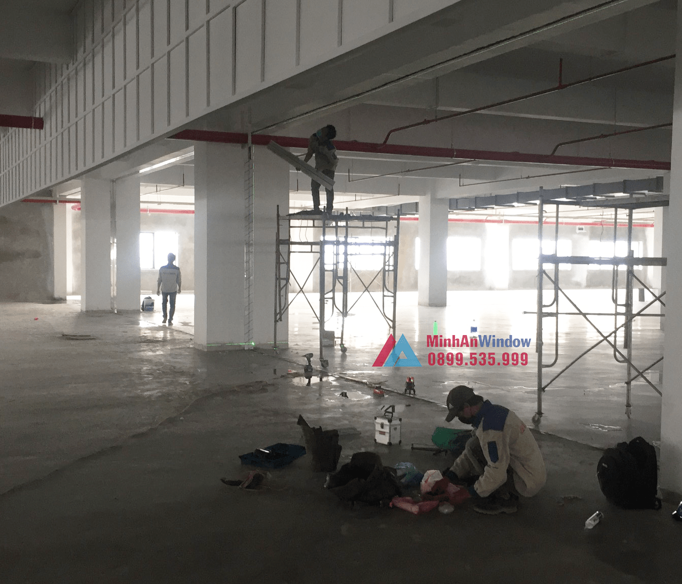 Công trình cửa nhôm kính tại KCN Thạch Thất - Hà Nội do Minh An Window lắp đặt