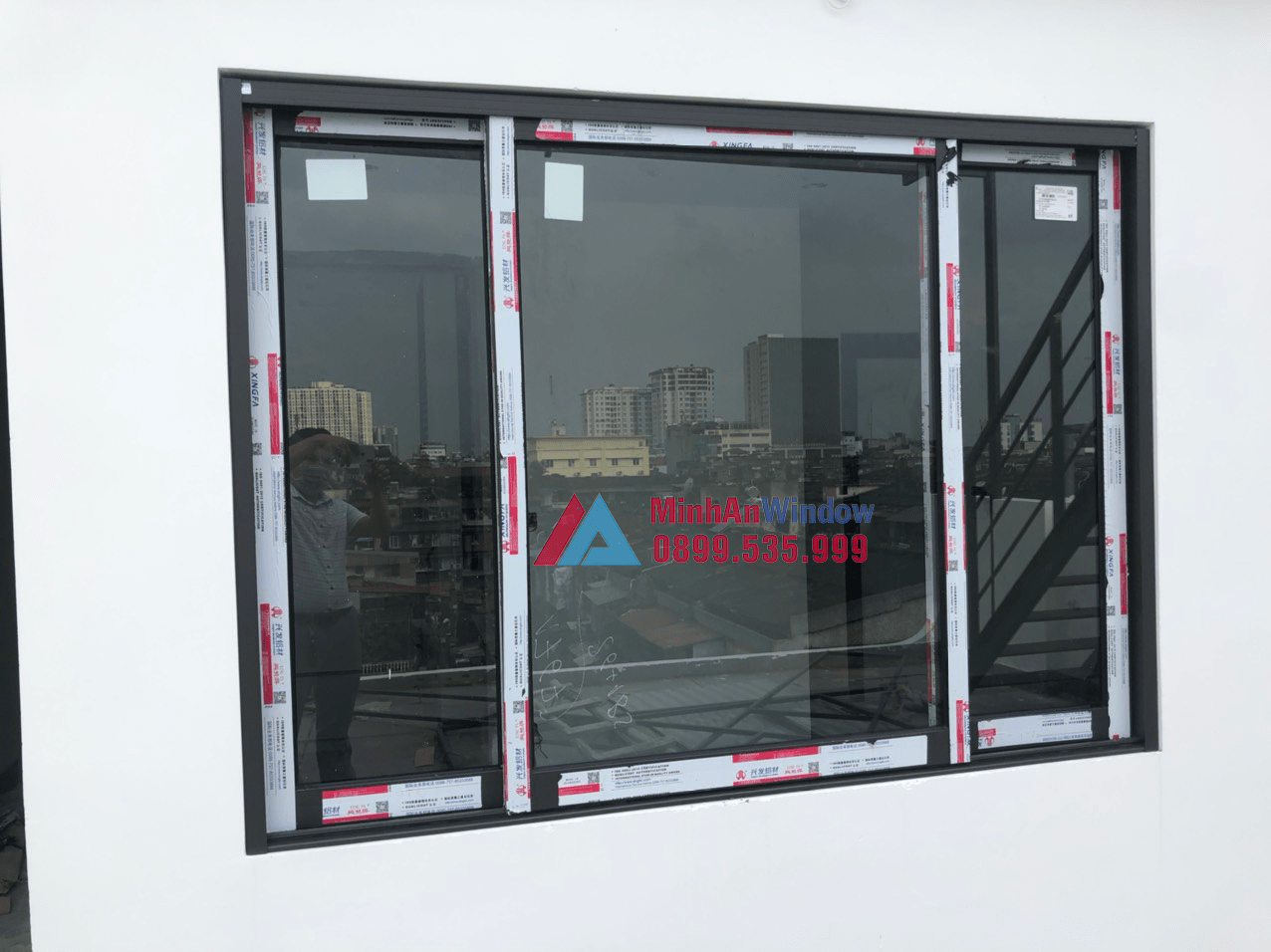Mẫu cửa sổ nhôm kính Minh An Window lắp đặt cho khách hàng tại Yên Bái