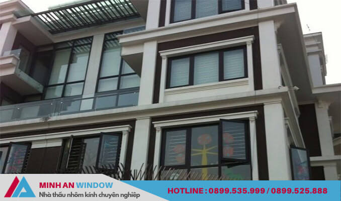 Công trình cửa nhôm kính nhà biệt thự - Minh An Window thiết kế và lắp đặt
