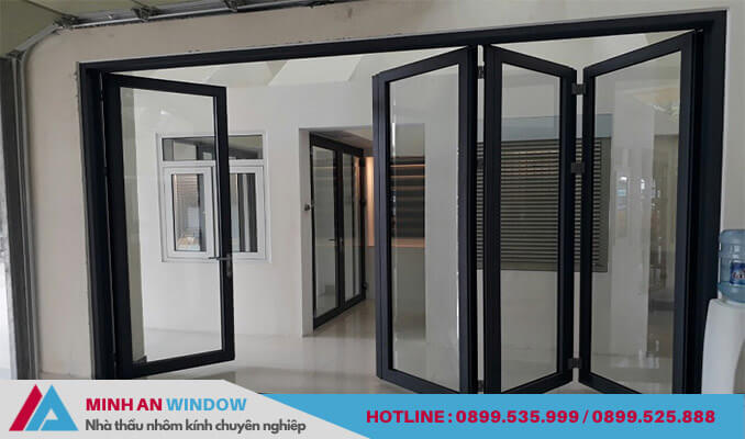 Mẫu Cửa nhôm hộp xếp gấp cao cấp chất lượng phổ biến năm 2021 Mẫu Cửa nhôm hộp xếp gấp cao cấp chất lượng phổ biến năm 2021