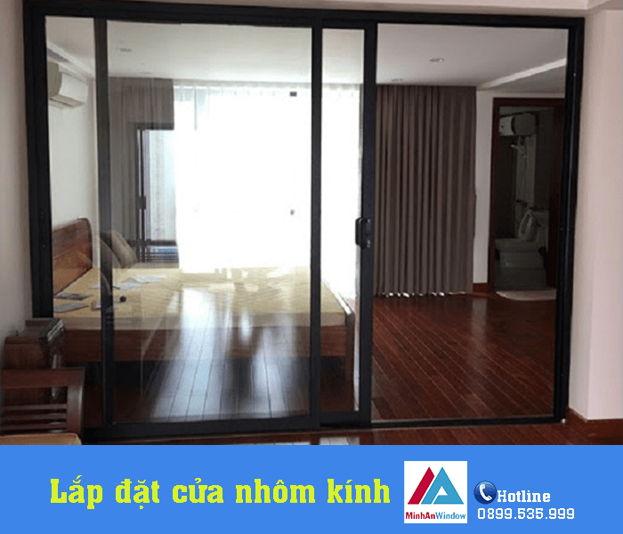 Thi công, làm cửa nhôm kính tại tuyên quang với giá tốt nhất 4 Mẫu cửa đi nhôm kính Minh An Window lắp đặt cho khách hàng tại Tuyên Quang
