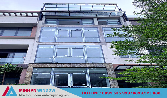 Công trình văn phòng công ty Minh An Window lắp đặt cửa nhôm kính Viralwindow