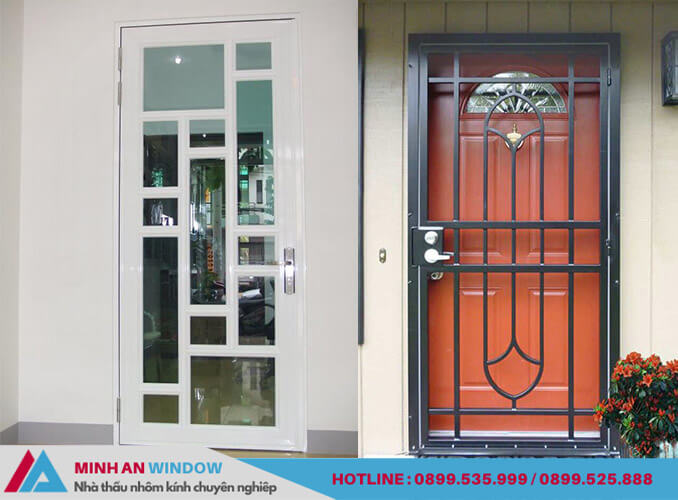 Mẫu cửa sắt 1 cánh - Minh An Window thiết kế và lắp đặt cho công trình nhà ở Mẫu cửa sắt 1 cánh - Minh An Window thiết kế và lắp đặt cho công trình nhà ở