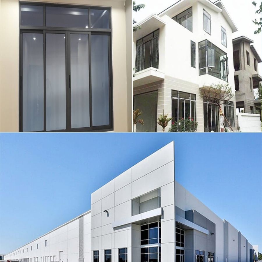 cửa sổ nhôm kính 4 cánh