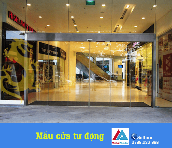 Mẫu cửa kính tự động Minh An Window lắp tại các trung tâm thương mại Mẫu cửa kính tự động Minh An Window lắp tại các trung tâm thương mại