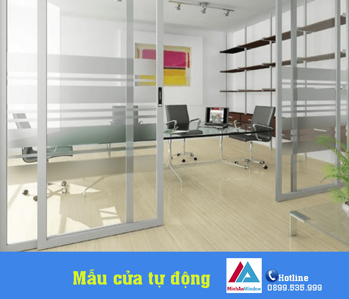 Mẫu cửa tự động cánh xếp trượt Minh An Window lắp đặt cho văn phòng công ty Mẫu cửa tự động cánh xếp trượt Minh An Window lắp đặt cho văn phòng công ty