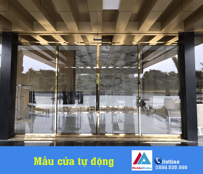 Mẫu cửa tự động lắp đặt tại sảnh văn phòng hoặc trong các quán karaoke Mẫu cửa tự động lắp đặt tại sảnh văn phòng hoặc trong các quán karaoke