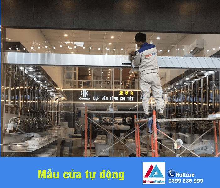 Mẫu cửa tự động được lắp đặt nhiều tại các cửa hàng, nhà hàng Mẫu cửa tự động được lắp đặt nhiều tại các cửa hàng, nhà hàng