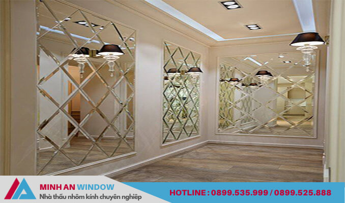 Mẫu Gương ghép cho hành lang khách sạn cao cấp chất lượng - Minh An Window đã thi công