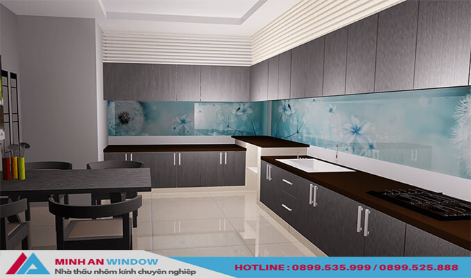 Kính màu ốp bếp bền đẹp do Minh An Window cung cấp Kính màu ốp bếp bền đẹp do Minh An Window cung cấp
