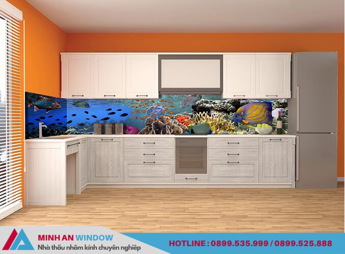 Mẫu kính màu ốp bếp chất lượng bền đẹp, sắc nét Mẫu kính màu ốp bếp chất lượng bền đẹp, sắc nét