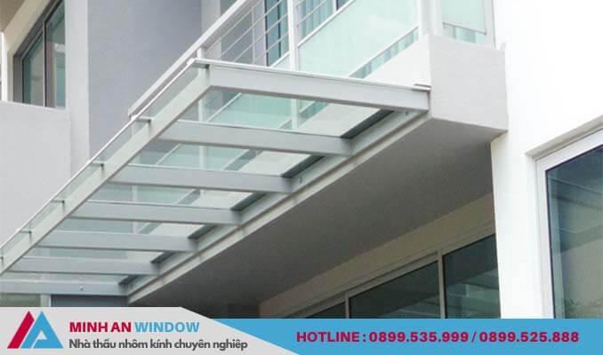 Mẫu mái kính sân thượng Minh An Window lắp đặt cho nhà ở tại Hà Nam