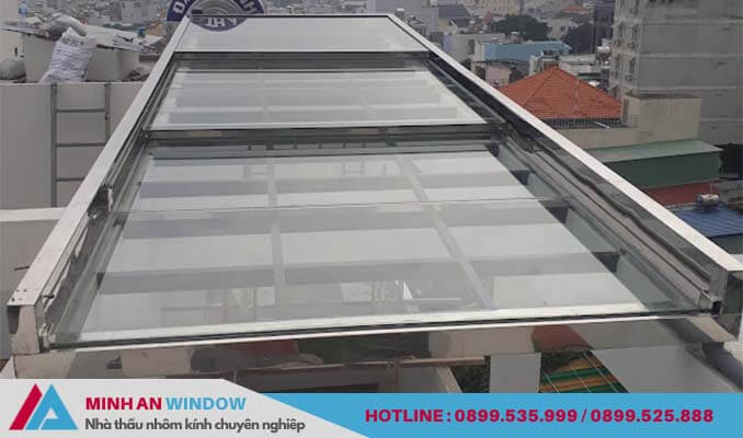 Mái kính cường lực tự động cao cấp chất lượng tại Cầu Giấy Mái kính cường lực tự động cao cấp chất lượng tại Cầu Giấy