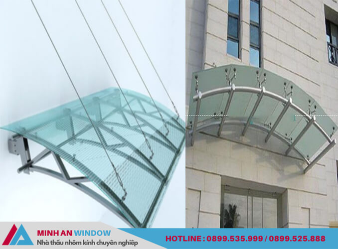Mẫu mái kính vòm cong Minh An Window lắp đặt tại các công trình nhà ở