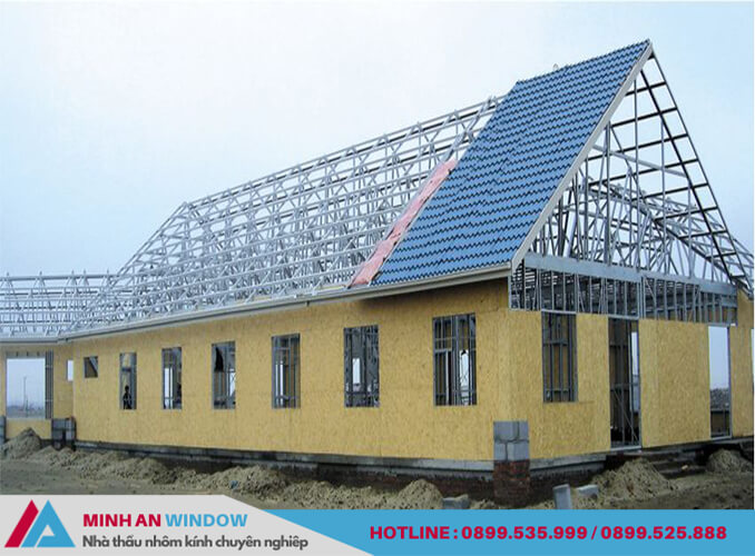 Công trình mái tôn nhà xưởng - Minh An Window thiết kế và lắp đặt