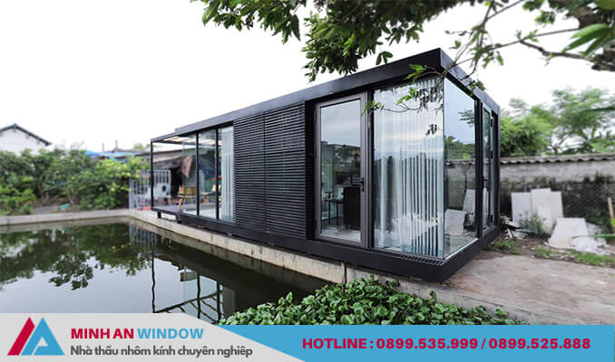 Mẫu nhà khung thép Minh An Window thiết kế và thi công cho khu nghỉ dưỡng tại Hải Phòng