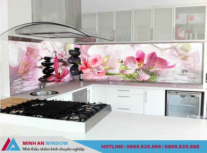 Mẫu tranh kính - Minh An Window lắp đặt cho phòng bếp Mẫu tranh kính - Minh An Window lắp đặt cho phòng bếp