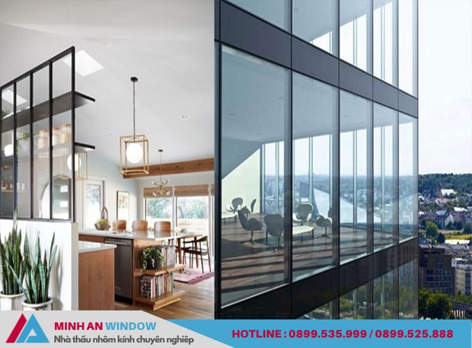 Mẫu vách kính cố định nhôm xingfa đẹp Mẫu vách kính cố định nhôm xingfa đẹp