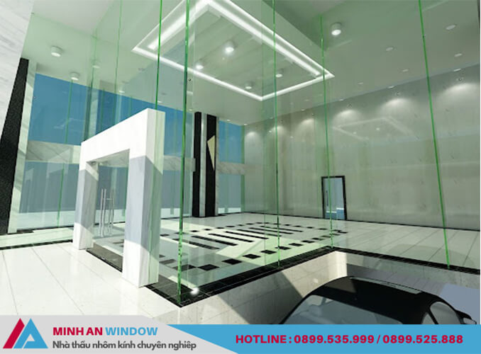 Minh An Window lắp đặt vách kính khung sắt cho công trình khách sạn cao cấp