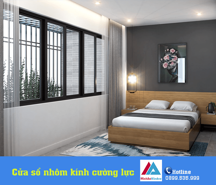 Lắp đặt, làm cửa nhôm kính tại sơn la chuyên nghiệp 10 Mẫu cửa sổ nhôm kính phòng ngủ tại Sơn La do Minh An Window lắp đặt