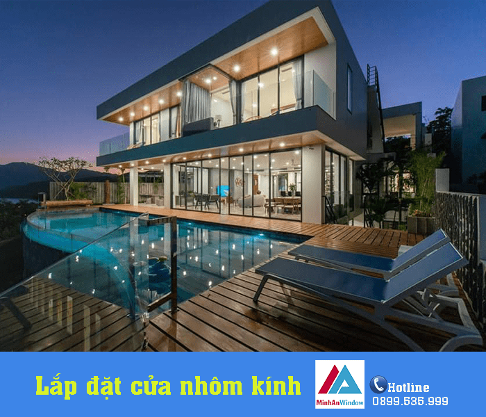 Lắp đặt cửa nhôm kính quận hoàng mai - hà nội 1 Minh An Window lắp đặt cửa và vách nhôm kính cho nhà biệt thự
