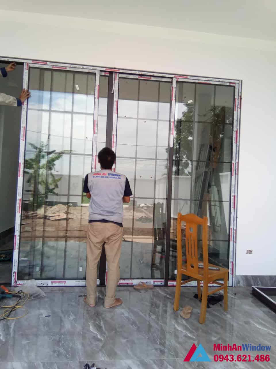 Mẫu cửa nhôm kính Minh An Window lắp đặt tại huyện Ba Vì