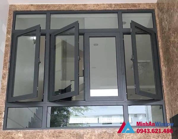 Lắp đặt, làm cửa nhôm kính tại sơn la chuyên nghiệp 6 Mẫu cửa sổ nhôm kính 4 cánh tại Sơn La do Minh An Window lắp đặt