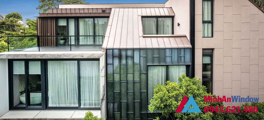 Làm cửa nhôm kính tại thái nguyên cao cấp, chuyên nghiệp 1 Minh An Window lắp đặt cửa nhôm kính cho nhà biệt thự tại Thái Nguyên