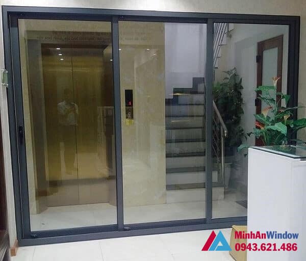 Mẫu cửa trượt nhôm kính tại Hà Nội do Minh An Window lắp đặt và thi công