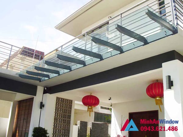 Mẫu mái kính tại huyện Chương Mỹ do Minh An Window lắp đặt
